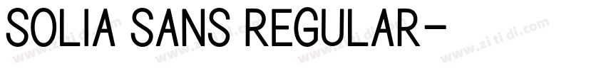 Solia Sans Regular字体转换